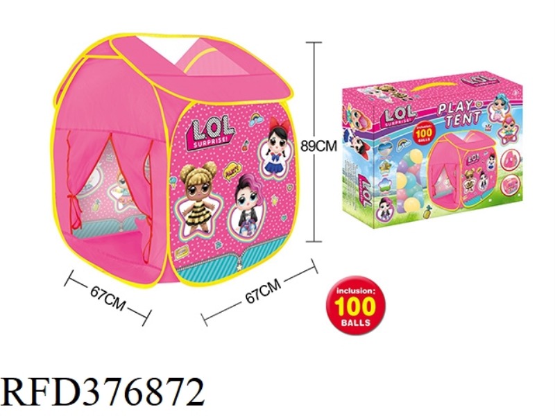 SURPRISE DOLL GAME HOUSE WITH 100 5.5CM OCEAN BALLS