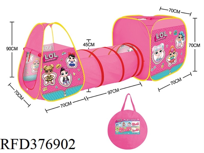 THREE-IN-ONE LOL SURPRISE DOLL TENT FITTED TUNNEL CLIMBING GAME HOUSE