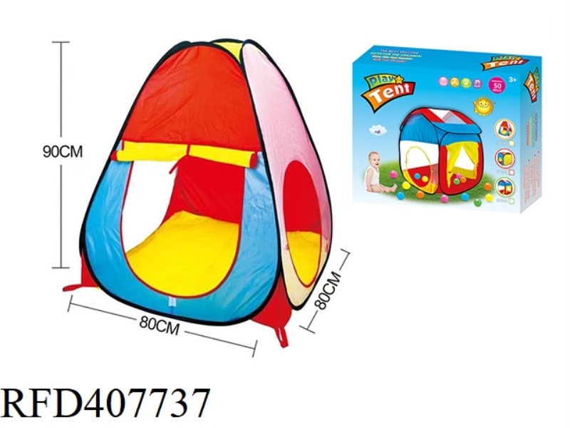 TOWER-SHAPED CHILDREN'S TENT WITH 50 6 CM OCEAN BALLS