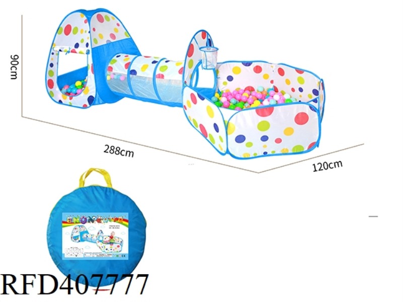 BLUE DOTTED THREE-IN-ONE TENT