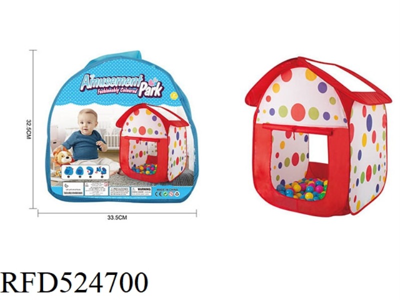 CHILDREN'S POLKA DOT HOUSE TENT