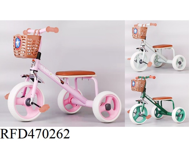 ONE KEY INSTALLATION OF CHILDREN'S RETRO SOFT SEAT SMALL TRICYCLE