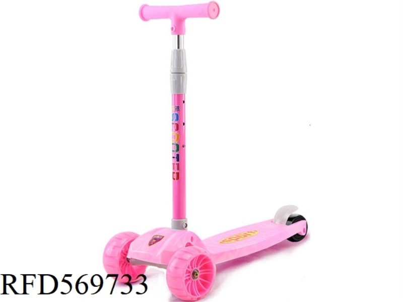 4 CM PVC WHEELS ADJUSTABLE HEIGHT FOLDING SCOOTER - MUSIC STYLE