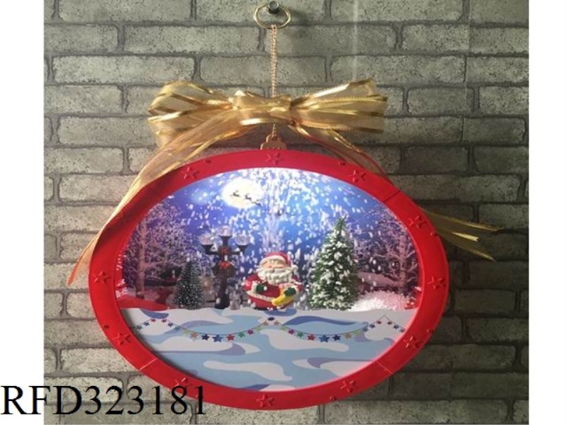RED CHRISTMAS SNOW WALL HANGING
