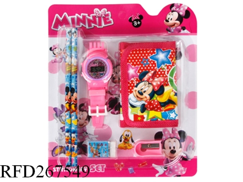 3D LITERAL ELECTRONIC WATCH WITH MONEY BAG AND STATIONERY