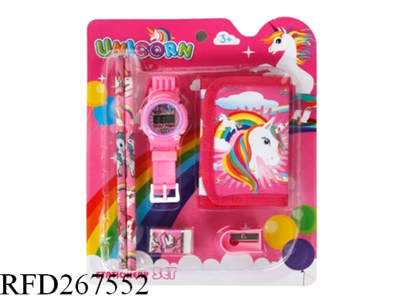 3D LITERAL ELECTRONIC WATCH WITH MONEY BAG AND STATIONERY