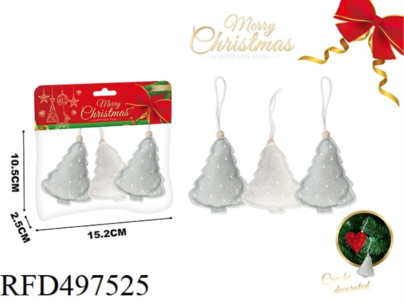 CHRISTMAS TREE ORNAMENTS --3PCS/ PACKAGE