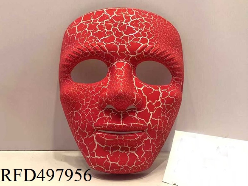 RED WHITE CRACK MASK A