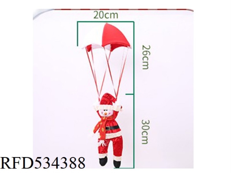 PARACHUTE RED AND WHITE SNOWMAN