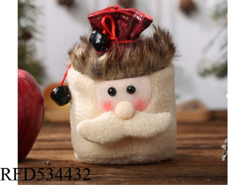 PELLET FLEECY APPLE BAG WITH BELL OLD MAN'S STYLE