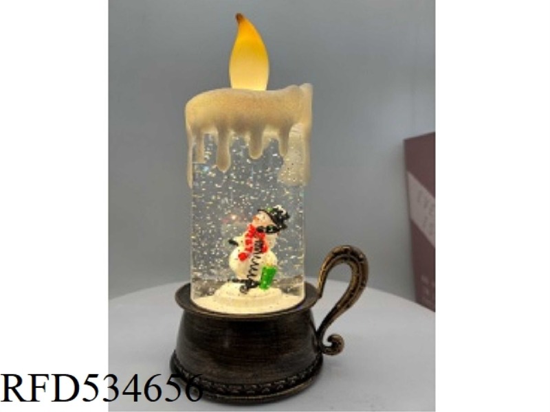 INNER ROTATING LARGE SIZE CANDLE (SNOWMAN)
