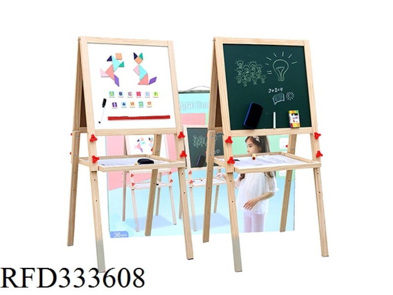 WOODEN LIFTING DOUBLE-SIDED DRAWING BOARD