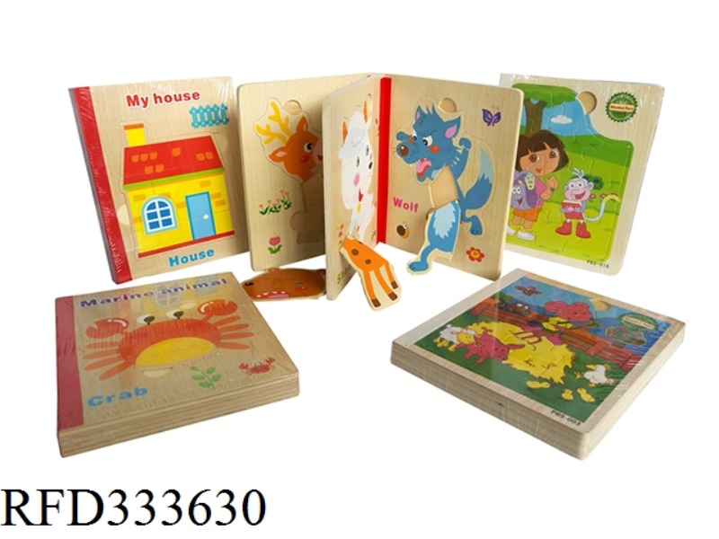 WOODEN PUZZLE BOOKS ASSORTED