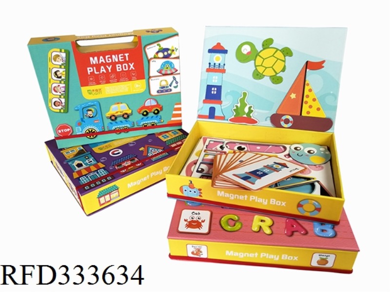 THEMED CARTOON MAGNETIC PUZZLES (OCEAN, ARCHITECTURE, LETTERS, TRAFFIC)
