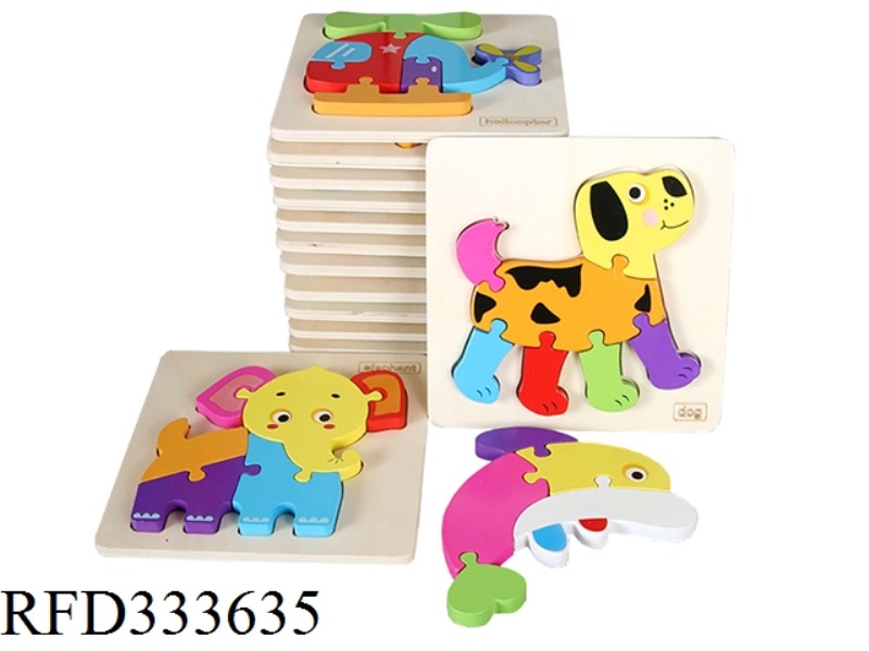 WOODEN THREE-DIMENSIONAL PUZZLE (VARIOUS ASSORTMENT)