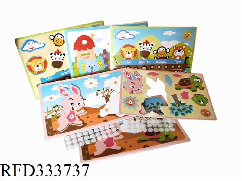 WOODEN SMALL VELCRO PUZZLE (VARIOUS ASSORTMENT)