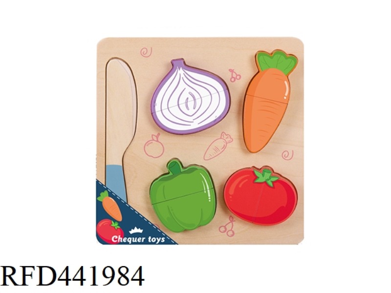WOODEN SMALL VEGETABLE CUT MUSIC PUZZLE