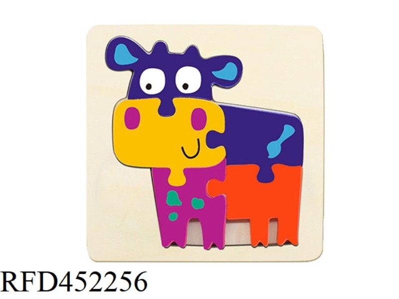 WOODEN PUZZLE COW