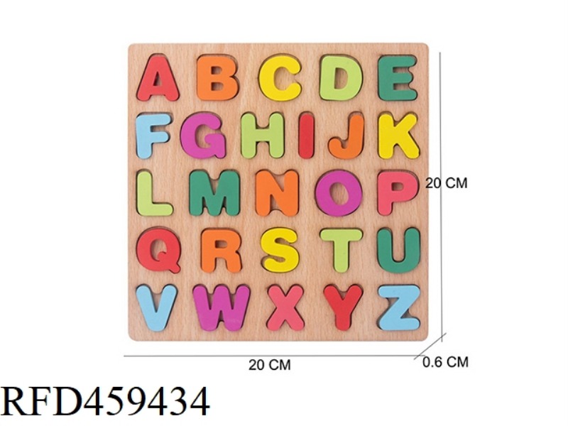 WOODEN PUZZLE ALPHABET COGNITIVE PUZZLE EARLY CHILDHOOD EDUCATION TOY
