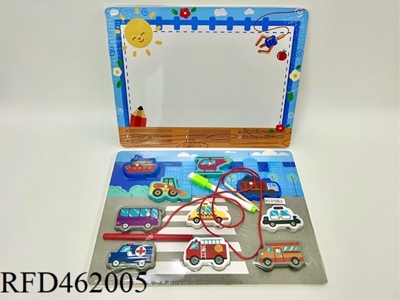 WOODEN MAGNETIC ROPE DRAWING BOARD
