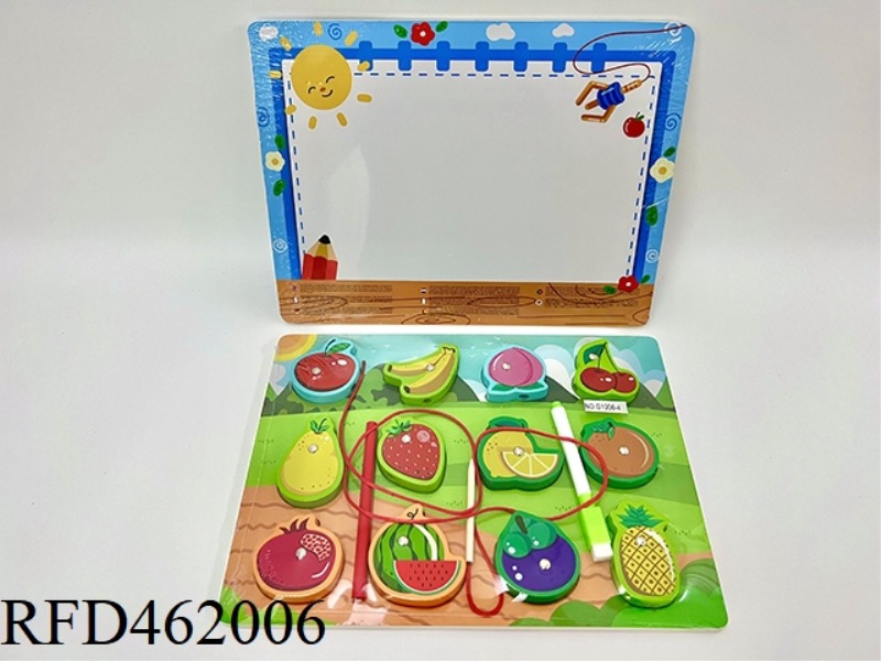 WOODEN MAGNETIC ROPE DRAWING BOARD FOR FRUIT