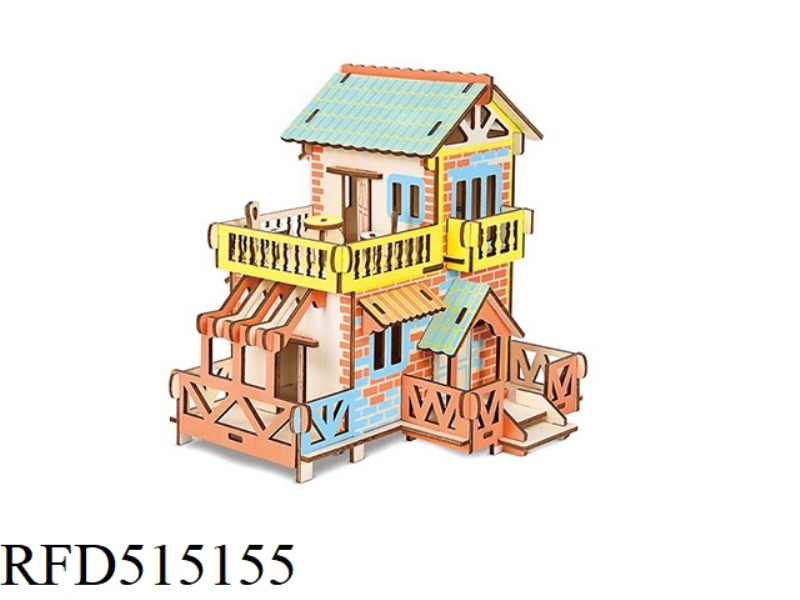 WOODEN COUNTRY COTTAGE 73PCS