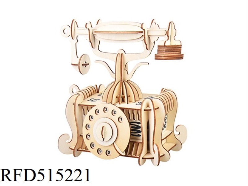 WOODEN OLD TELEPHONE 124PCS