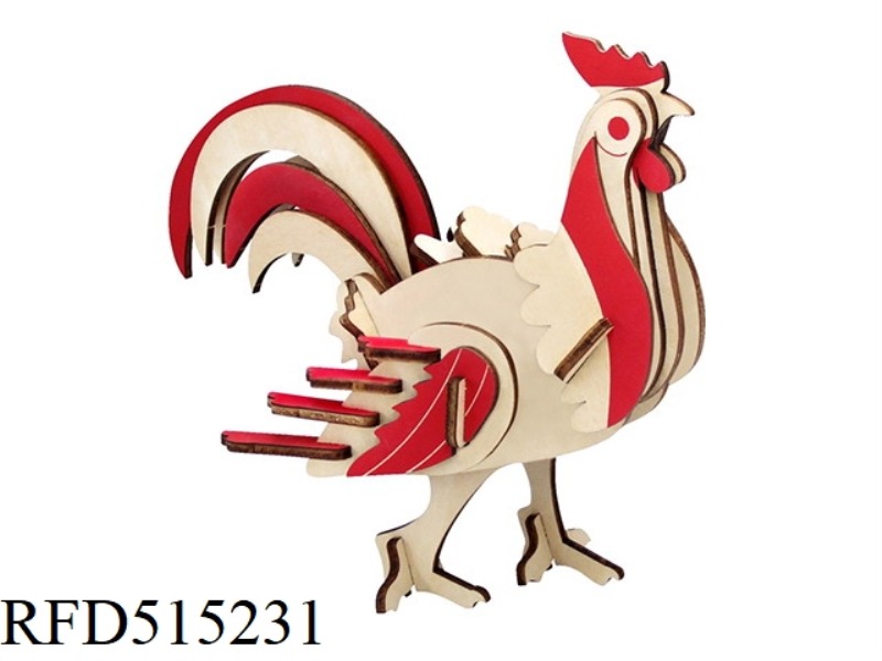 WOODEN ROOSTER 37PCS