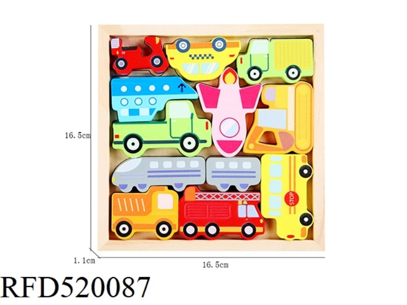 WOODEN VEHICLE JIGSAW PIECES