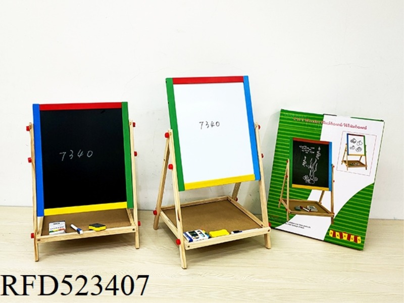 WOODEN VERTICAL 2 IN 1 DOUBLE SIDED DRAWING BOARD