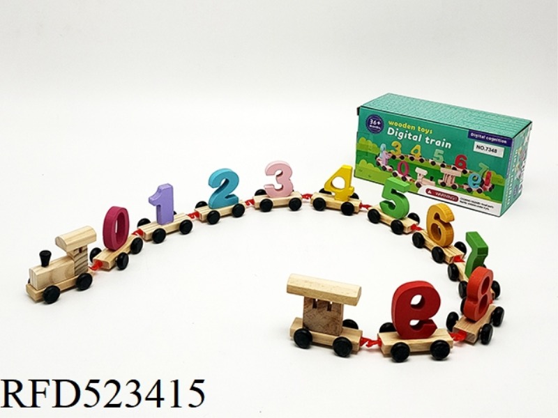 SMALL WOODEN NUMBER TRAIN