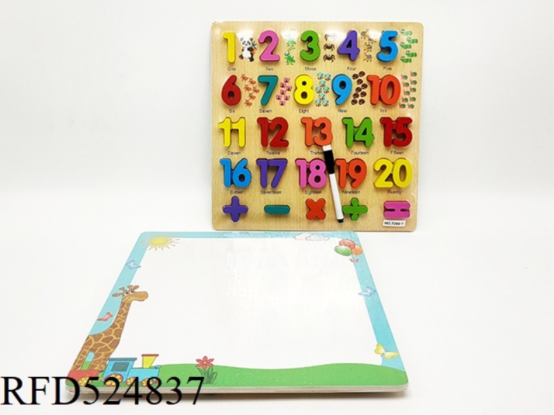 WOODEN LARGE NUMBER + DRAWING BOARD