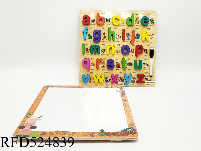 WOODEN LARGE LOWERCASE LETTERS + DRAWING BOARD