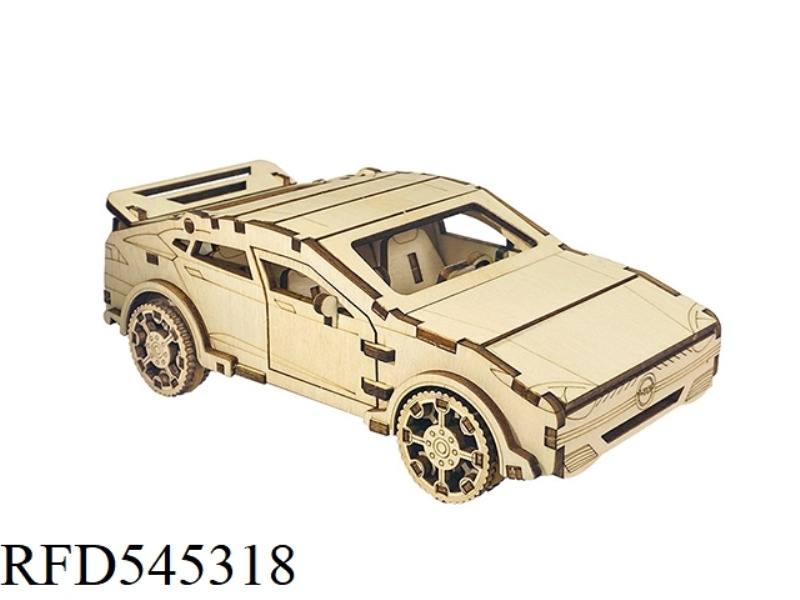 SMALL WOODEN SPORTS CAR