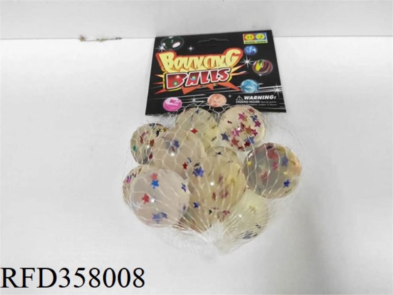 FIVE POINTED STAR BOUNCE BALL 12 PIECES