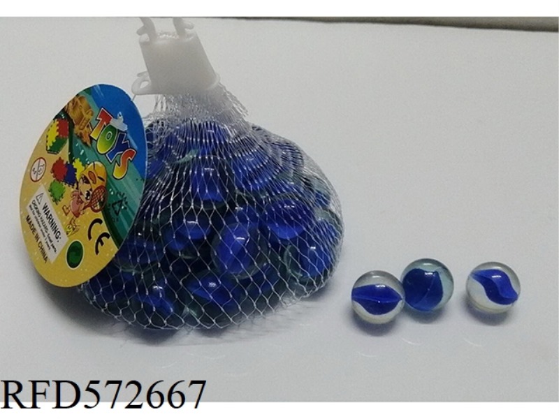 16MM FOUR PIECES OF BLUE GLASS BEADS