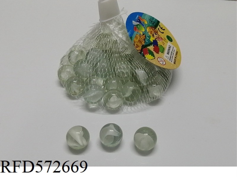 16MM FOUR PIECES OF WHITE GLASS BEADS