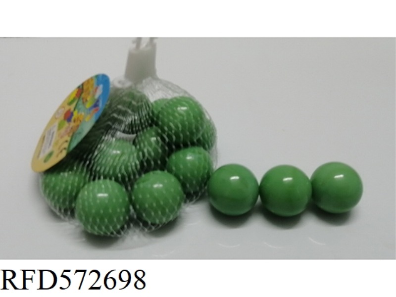 25MM CREAM GREEN SOLID COLOR GLASS BEADS
