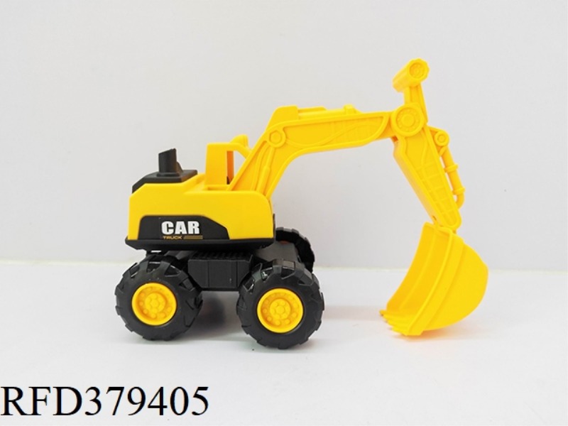 19CM SOLID COLOR SLIDING ENGINEERING VEHICLE