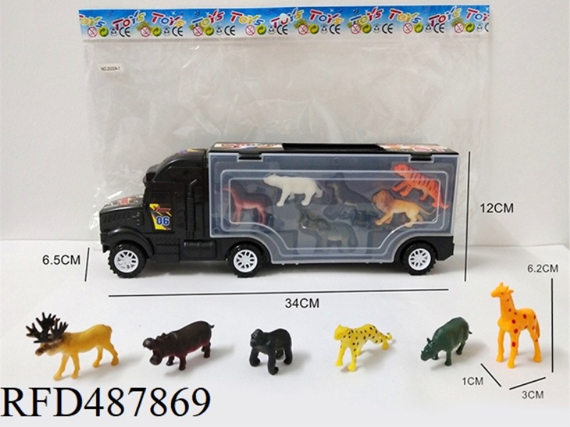 SIX ANIMALS IN A CARGO TRUCK