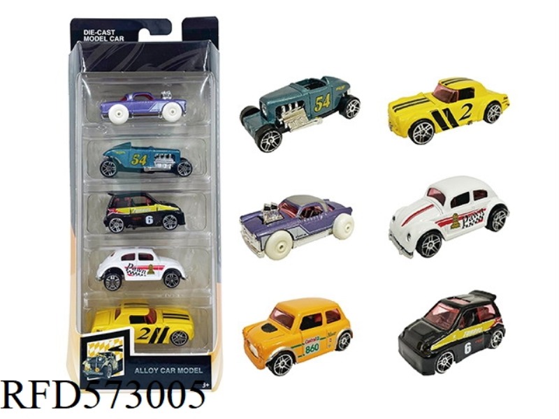 1:64 ALLOY CLASSIC CAR 5 BOXED