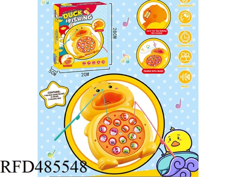 ELECTRIC CUTE DUCK FISHING DISH WITH MUSIC