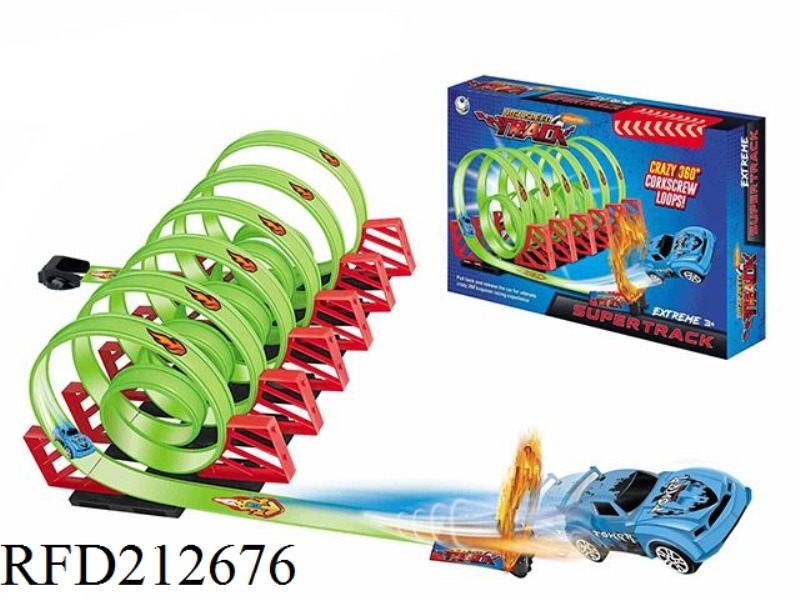 BOOMERANG RACING TRACK SET COMBINATION (WITH 2 CARS)