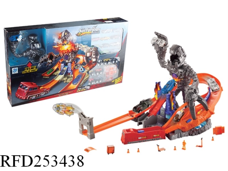 TRANSFORMATION ROBOT PATHWAY WITH ALLOY CAR 21PCS