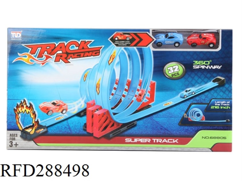 TOPSPEED PULL BACK RAIL CAR(WITH CAR 2PCS)