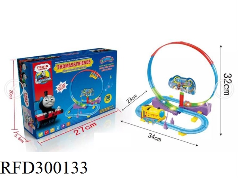 THE ELECTRIC THOMAS TURNS THE ROLLER COASTER TRACK IN THREE DIMENSIONS