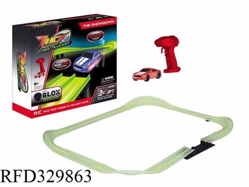 REMOTE CONTROL GLOW-IN-THE-DARK RACING TRACK COMBINATION