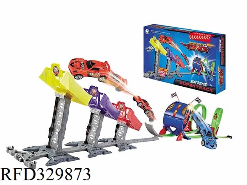 BOOMERANG RACING TRACK SET COMBINATION (WITH 2 CARS)