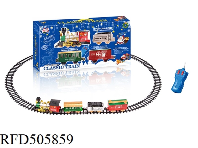 REMOTE CONTROL CHRISTMAS RAIL TRAIN WITH LIGHTS AND MUSIC