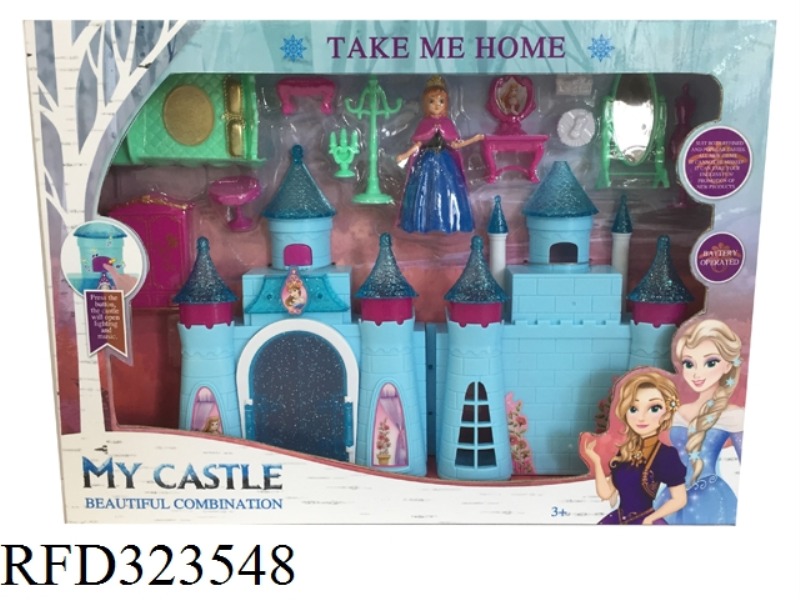 CASTLE WITH LIGHT AND MUSIC 13PCS（BATTERY INCLUDE）